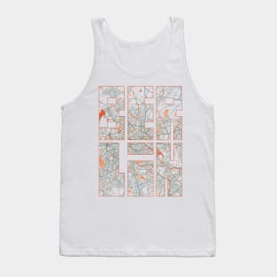 Berlin, Germany City Map Typography - Bohemian Tank Top